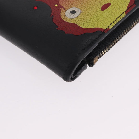 LOEWE Ghibli Howl's Moving Castle Calcifer Wallet Leather Black Auth 209245M