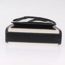 BURBERRY Hand Bag Canvas 2way White Black Auth 209256V-6