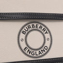 BURBERRY Hand Bag Canvas 2way White Black Auth 209256V-22