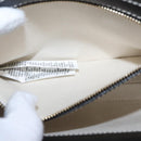 BURBERRY Hand Bag Canvas 2way White Black Auth 209256V-27