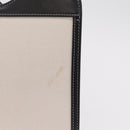 BURBERRY Hand Bag Canvas 2way White Black Auth 209256V-3