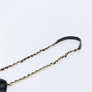 CHANEL Matelasse Trendy CC Chain Bag Lamb Skin Black Gold CC Auth 209257SAM-10