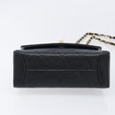 CHANEL Matelasse Trendy CC Chain Bag Lamb Skin Black Gold CC Auth 209257SAM-12