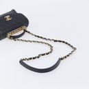 CHANEL Matelasse Trendy CC Chain Bag Lamb Skin Black Gold CC Auth 209257SAM-9