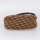 Christian Dior Trotter Canvas Shoulder Bag Brown Gold Auth 209259-5
