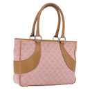 GUCCI GG Canvas Hand Bag Pink Silver 113011 Auth 209260-1