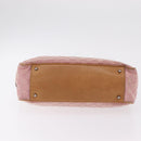GUCCI GG Canvas Hand Bag Pink Silver 113011 Auth 209260-10