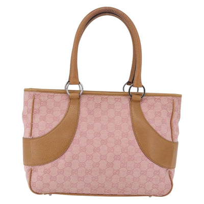 GUCCI GG Canvas Hand Bag Pink Silver 113011 Auth 209260 - 0