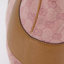 GUCCI GG Canvas Hand Bag Pink Silver 113011 Auth 209260-5
