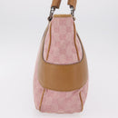 GUCCI GG Canvas Hand Bag Pink Silver 113011 Auth 209260-6