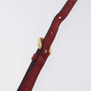 PRADA Shoulder Bag Leather Red Gold Auth 209262A-14