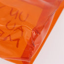 HERMES Vinyl Kelly Hand Bag Vinyl Orange Auth 209264-13
