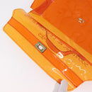 HERMES Vinyl Kelly Hand Bag Vinyl Orange Auth 209264-15