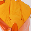 HERMES Vinyl Kelly Hand Bag Vinyl Orange Auth 209264-18