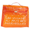 HERMES Vinyl Kelly Hand Bag Vinyl Orange Auth 209264-2