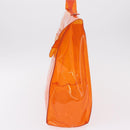 HERMES Vinyl Kelly Hand Bag Vinyl Orange Auth 209264-4