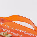 HERMES Vinyl Kelly Hand Bag Vinyl Orange Auth 209264-8