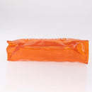 HERMES Vinyl Kelly Hand Bag Vinyl Orange Auth 209264-9