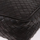 Bottega Veneta INTRECCIATO Shoulder Bag Leather Brown 113092 Auth 209265V-16