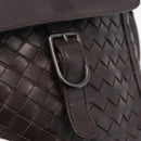 Bottega Veneta INTRECCIATO Shoulder Bag Leather Brown 113092 Auth 209265V-20