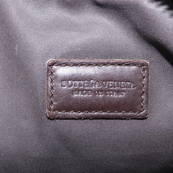 Bottega Veneta INTRECCIATO Shoulder Bag Leather Brown 113092 Auth 209265V