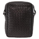 Bottega Veneta INTRECCIATO Shoulder Bag Leather Brown 113092 Auth 209265V-3