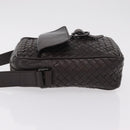 Bottega Veneta INTRECCIATO Shoulder Bag Leather Brown 113092 Auth 209265V-5
