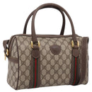 GUCCI GG Supreme Web Sherry Line Bag PVC 2way Beige 002 115 6697 Auth 209269-1