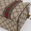 GUCCI GG Supreme Web Sherry Line Bag PVC 2way Beige 002 115 6697 Auth 209269-9