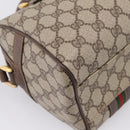 GUCCI GG Supreme Web Sherry Line Bag PVC 2way Beige 002 115 6697 Auth 209269-18