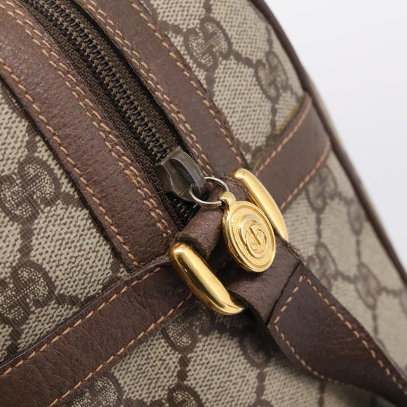 GUCCI GG Supreme Web Sherry Line Bag PVC 2way Beige 002 115 6697 Auth 209269
