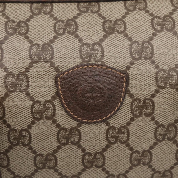 GUCCI GG Supreme Web Sherry Line Bag PVC 2way Beige 002 115 6697 Auth 209269