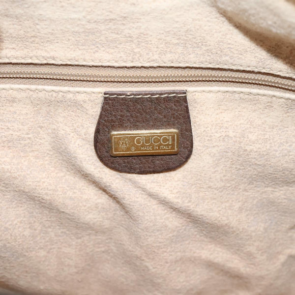 GUCCI GG Supreme Web Sherry Line Bag PVC 2way Beige 002 115 6697 Auth 209269