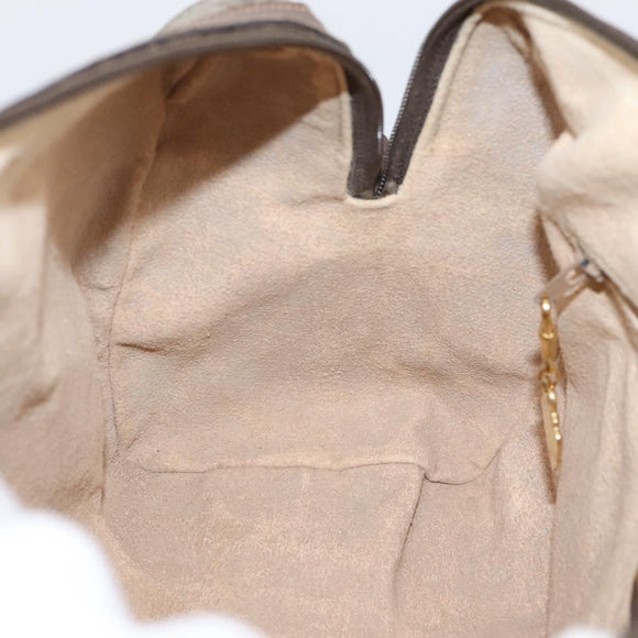 GUCCI GG Supreme Web Sherry Line Bag PVC 2way Beige 002 115 6697 Auth 209269