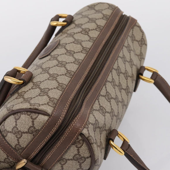 GUCCI GG Supreme Web Sherry Line Bag PVC 2way Beige 002 115 6697 Auth 209269