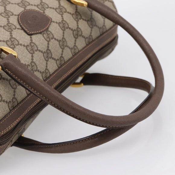 GUCCI GG Supreme Web Sherry Line Bag PVC 2way Beige 002 115 6697 Auth 209269