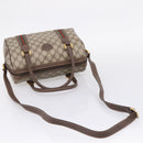 GUCCI GG Supreme Web Sherry Line Bag PVC 2way Beige 002 115 6697 Auth 209269-8