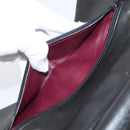 CHANEL Chain Matelasse 25 Shoulder Bag Lamb Skin Black Gold CC Auth 209270V-18