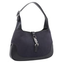 GUCCI Jackie Shoulder Bag Wool Black Silver 001 3306 Auth 209271V-1
