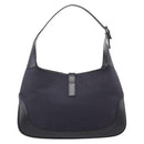 GUCCI Jackie Shoulder Bag Wool Black Silver 001 3306 Auth 209271V-2