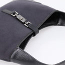 GUCCI Jackie Shoulder Bag Wool Black Silver 001 3306 Auth 209271V-6