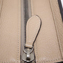 CELINE Luggage Micro Shopper Hand Bag Leather Beige Gold Auth 209272V-19