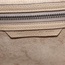 CELINE Luggage Micro Shopper Hand Bag Leather Beige Gold Auth 209272V-20