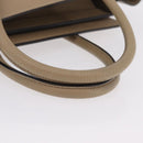 CELINE Luggage Micro Shopper Hand Bag Leather Beige Gold Auth 209272V-7
