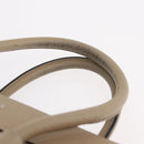 CELINE Luggage Micro Shopper Hand Bag Leather Beige Gold Auth 209272V-14