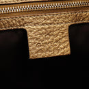 GUCCI Horsebit GG Canvas Shoulder Bag Gold 137388 Auth 209277V-17