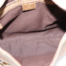 GUCCI Horsebit GG Canvas Shoulder Bag Gold 137388 Auth 209277V-10