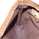 GUCCI Horsebit GG Canvas Shoulder Bag Gold 137388 Auth 209277V-19