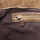 GUCCI Horsebit GG Canvas Shoulder Bag Gold 137388 Auth 209277V-20