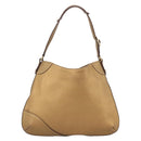 GUCCI Horsebit GG Canvas Shoulder Bag Gold 137388 Auth 209277V-2